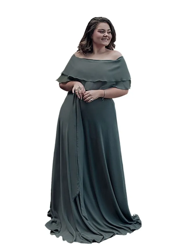 Vestido Madrinha de Casamento Honeymoon Verde Militar