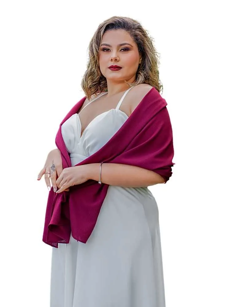 Echarpe para Vestido de Festa Marsala
