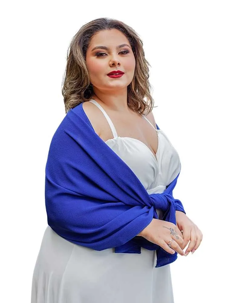 Echarpe para Vestido de Festa Azul Royal