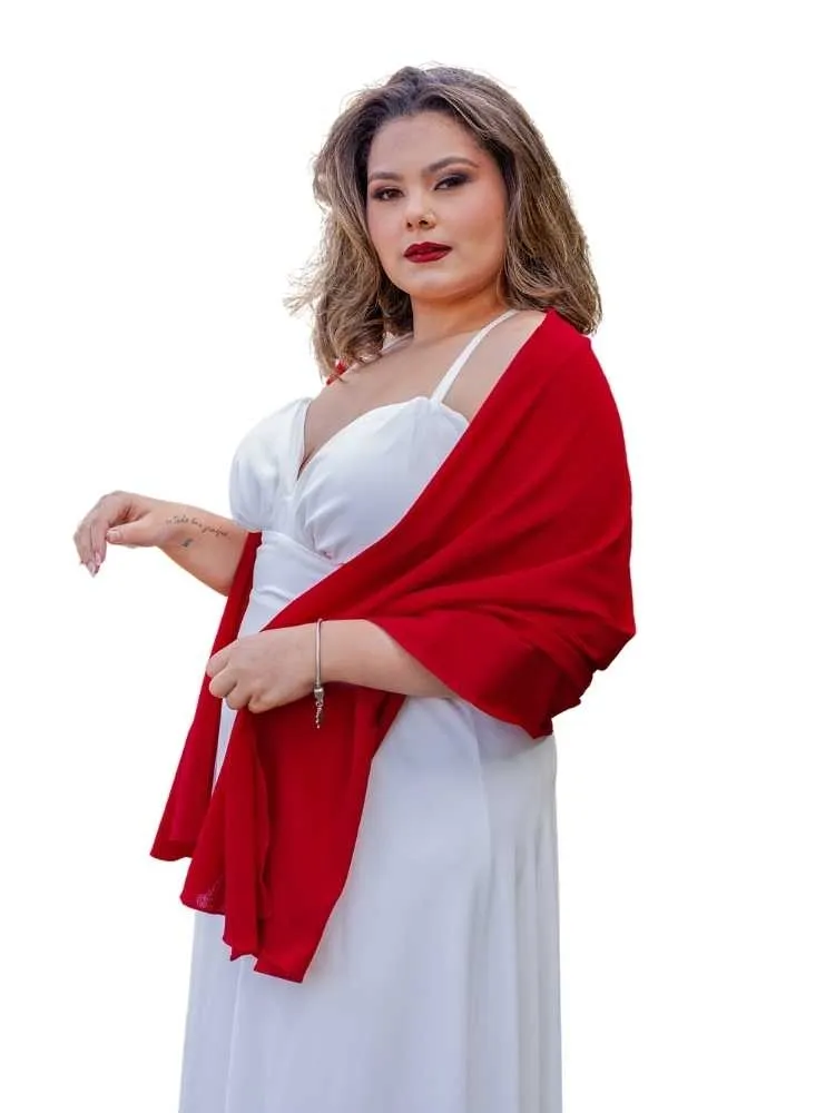 Echarpe para Vestido de Festa Vermelho