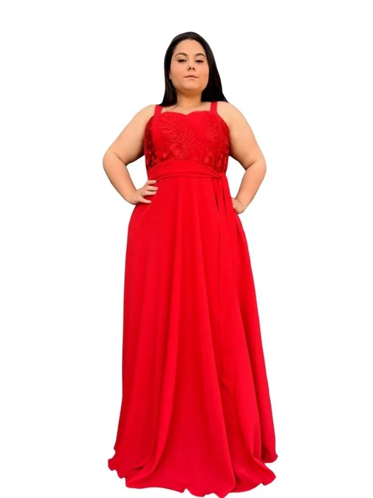 Vestido Simples Madri Vermelho 