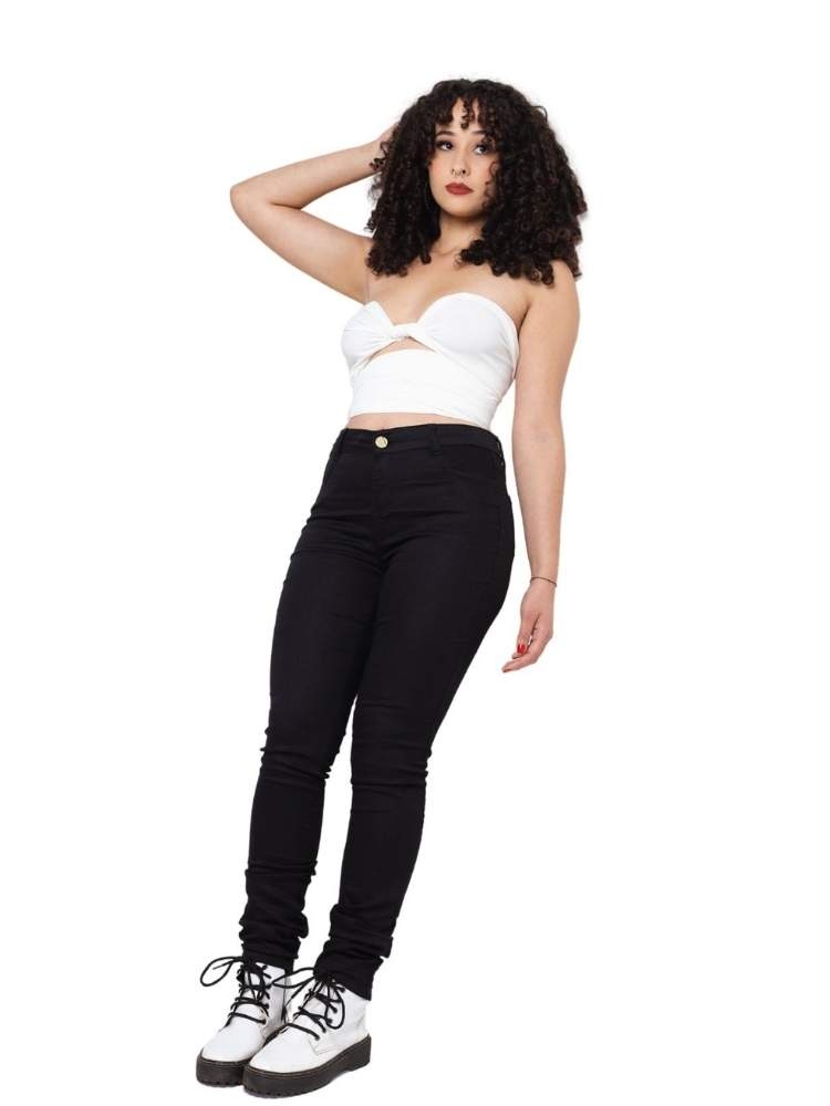 Calça Jeans Feminina Skinny Preta