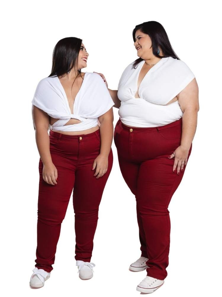 Calça Jeans Feminina Skinny Vermelho