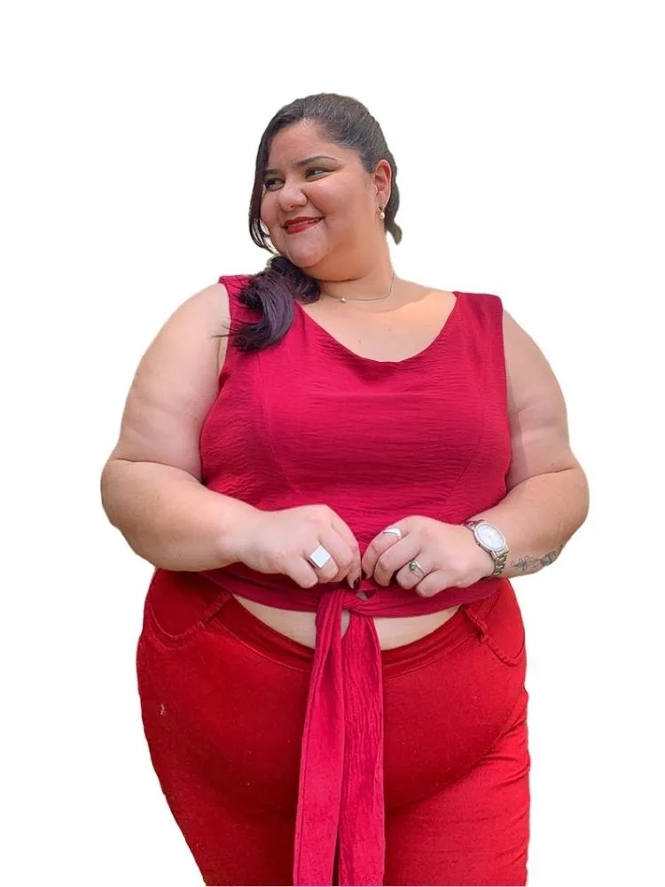 Cropped West Pink Strong