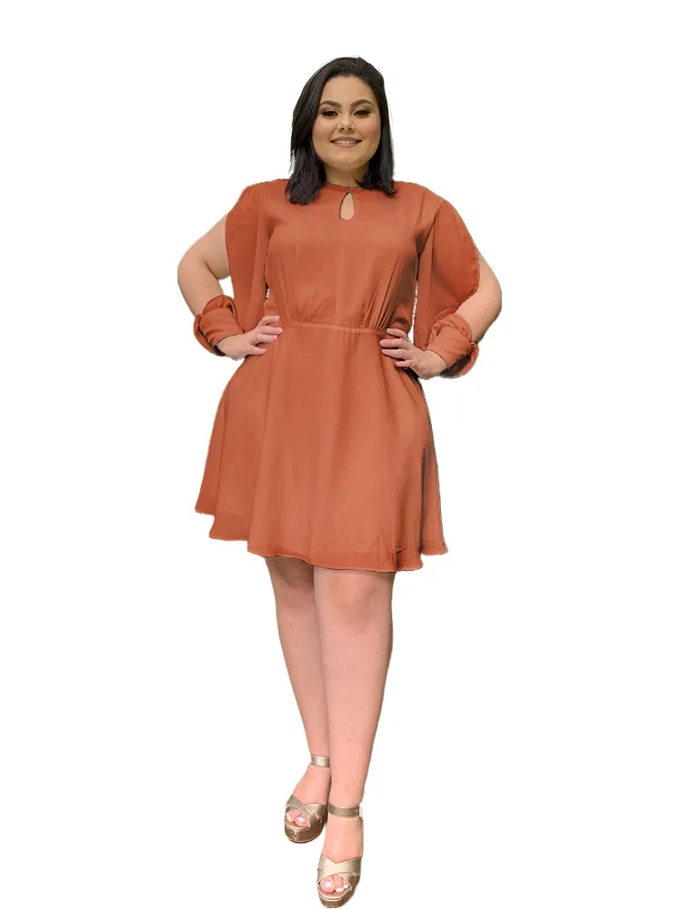 Vestido Curto Kate Terracota