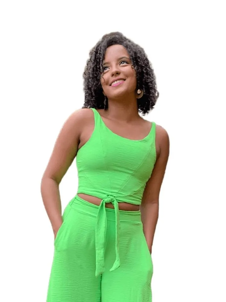 Cropped West Verde Limão