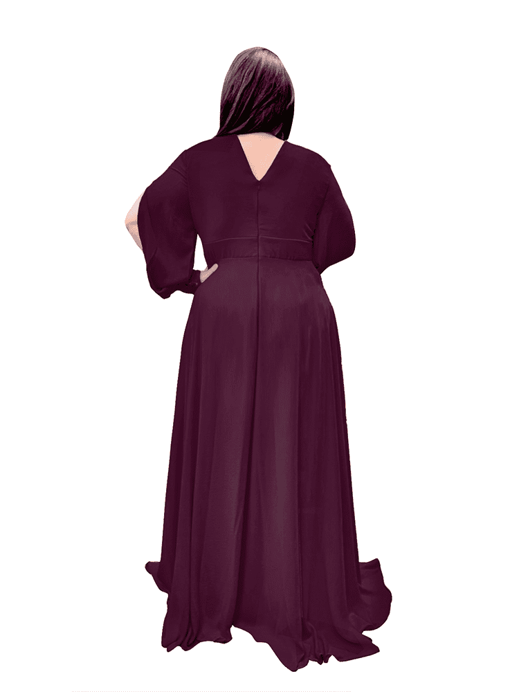 Vestido Longo de Festa Solange Roxo Profundo