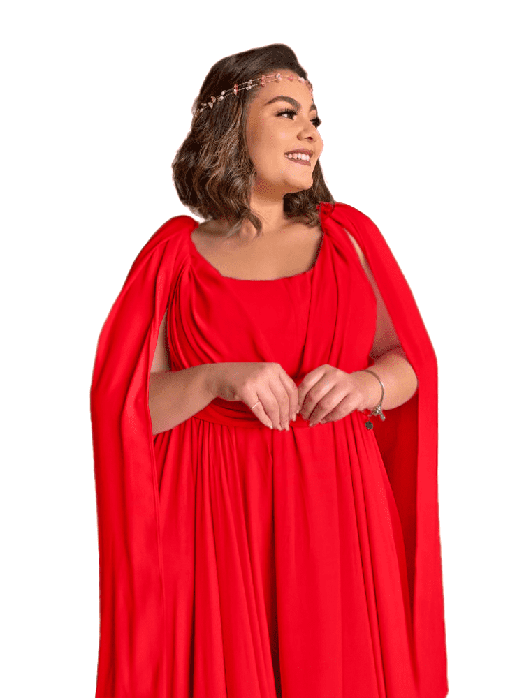 Vestido de Madrinha de Casamento Grace Vermelho Cardeal