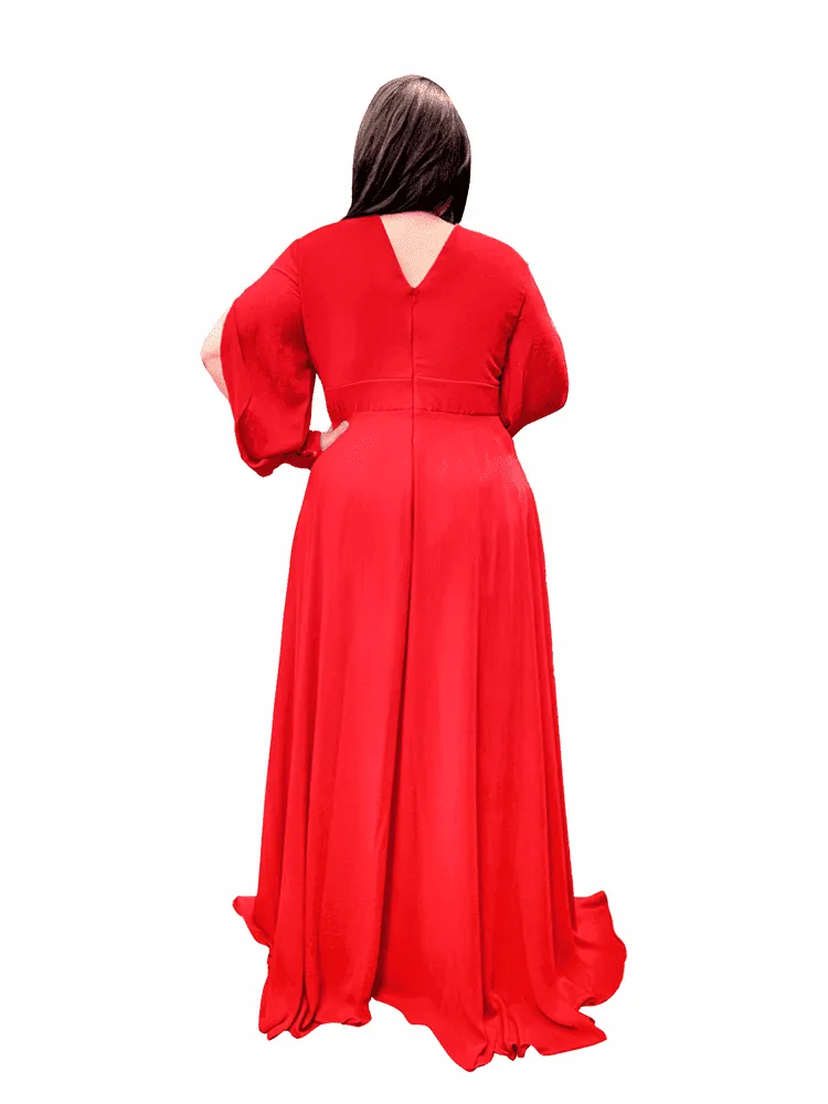 Vestido Longo de Festa Solange Vermelho Cardeal
