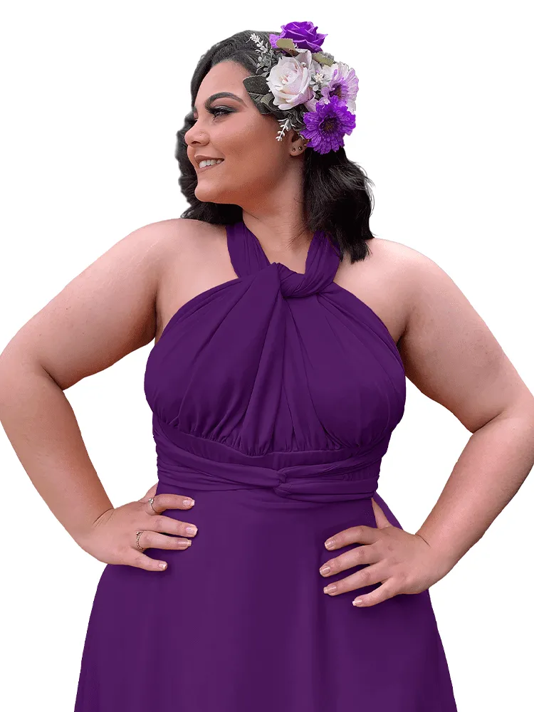 Vestido Madrinha de Casamento Multiformas Anathan Marsala Uva