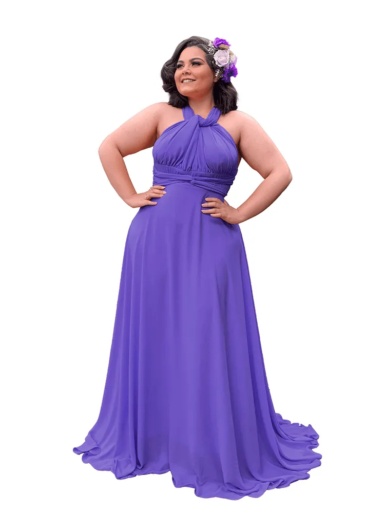 Vestido Madrinha de Casamento Multiformas Anathan Lilás Intenso