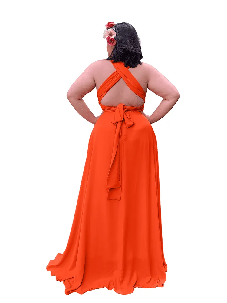 Vestido Madrinha de Casamento Multiformas Anathan Laranja
