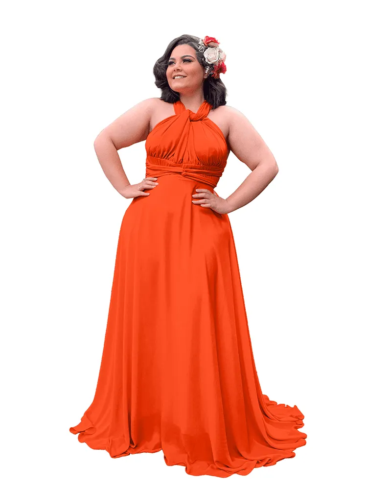 Vestido Madrinha de Casamento Multiformas Anathan Laranja