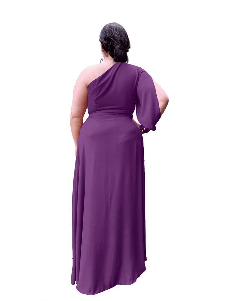 Vestido de Festa Nara Marsala Uva