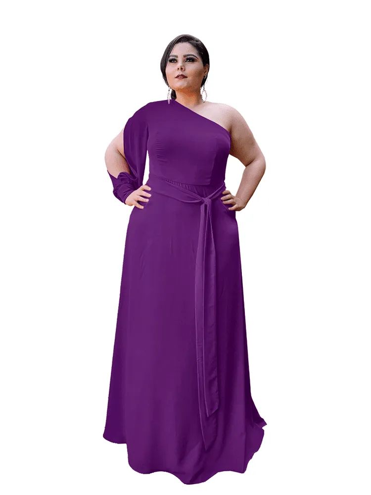 Vestido de Festa Nara Marsala Uva