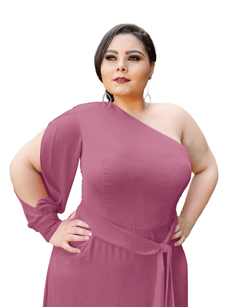 Vestido de Festa Nara Malva Suave