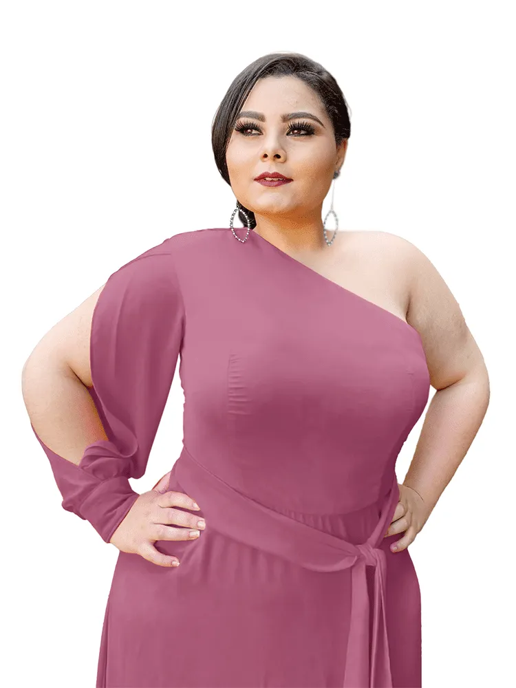 Vestido de Festa Nara Malva Suave