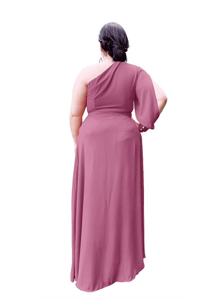 Vestido de Festa Nara Malva Suave