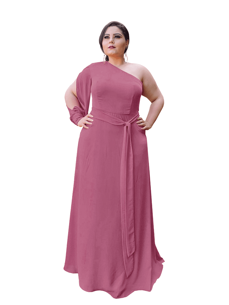 Vestido de Festa Nara Malva Suave