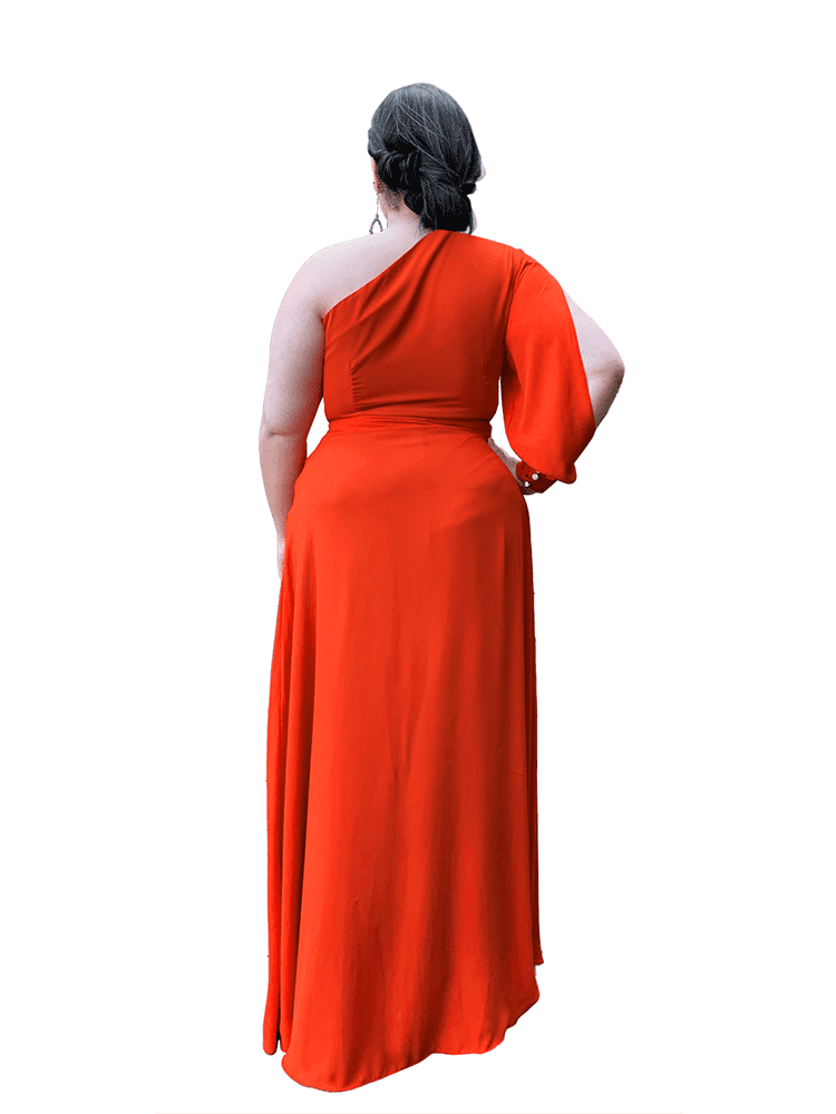 Vestido de Festa Nara Laranja