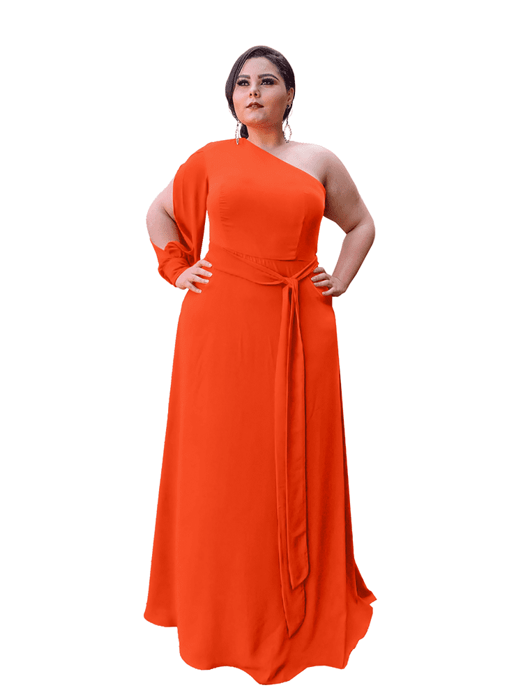 Vestido de Festa Nara Laranja