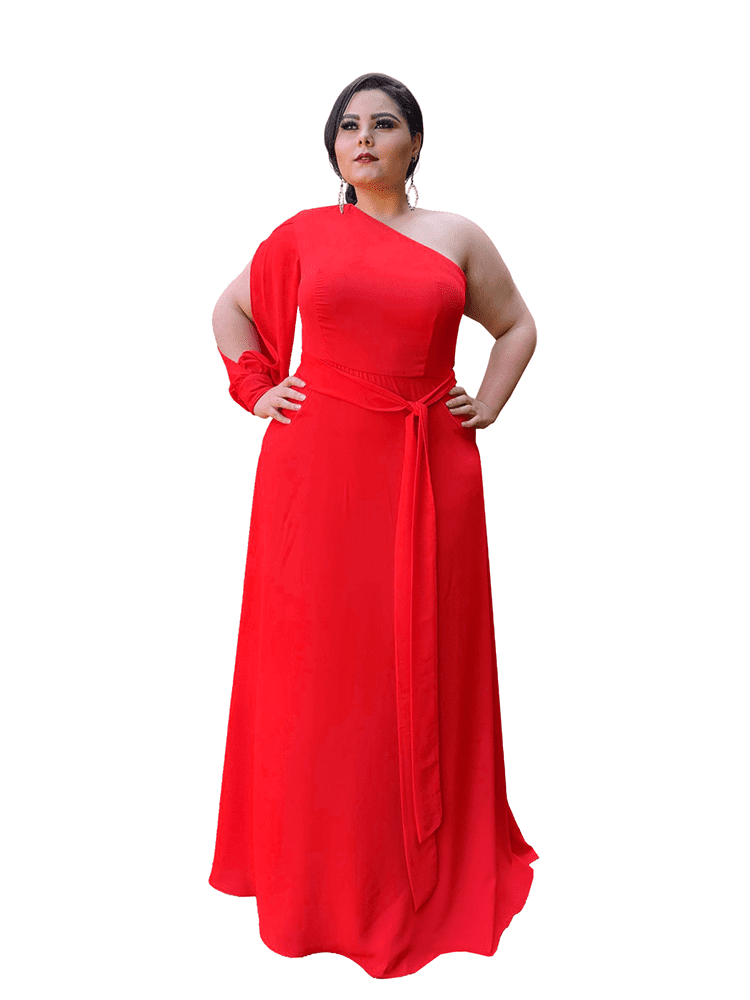 Vestido Madrinha de Casamento Vermelho Nara