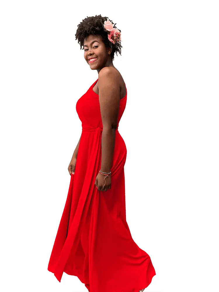 Vestido Madrinha de Casamento Sober Vermelho 
