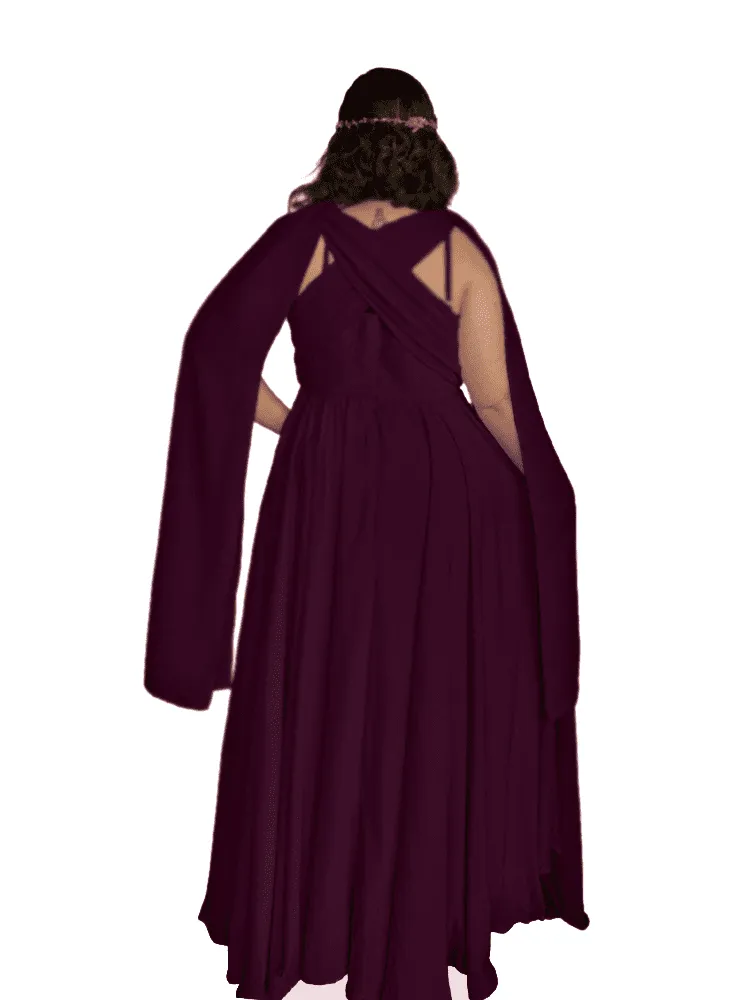 Vestido de Madrinha de Casamento Grace Roxo Profundo