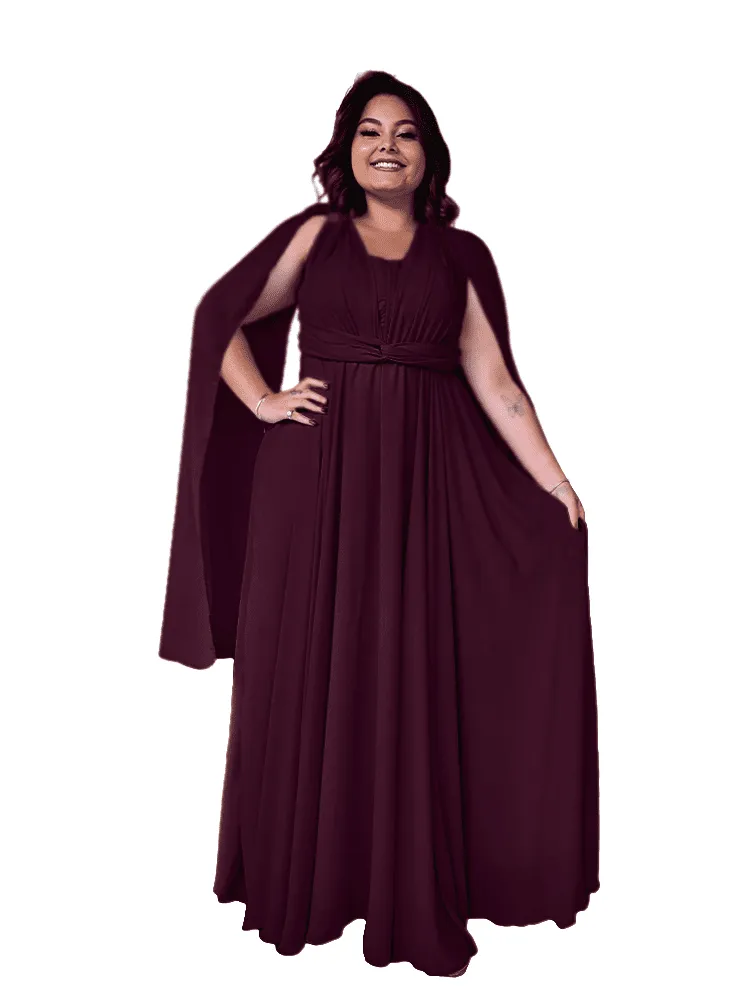 Vestido de Madrinha de Casamento Grace Roxo Profundo