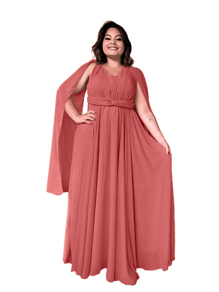 Vestido de Madrinha de Casamento Grace Rosa Envelhecido
