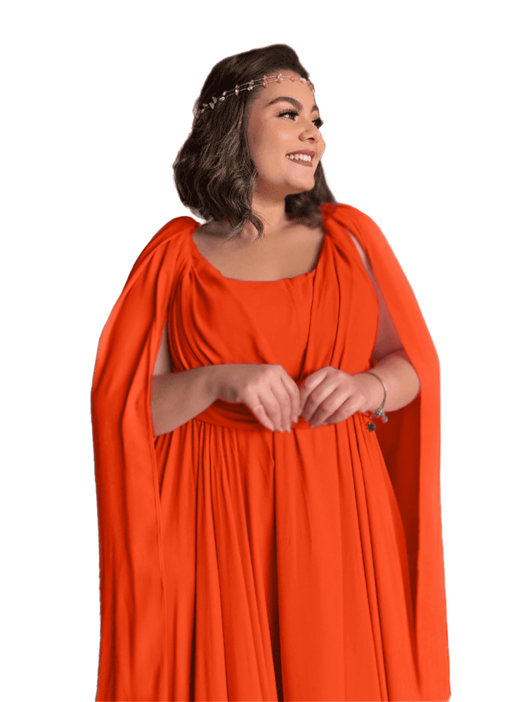 Vestido de Madrinha de Casamento Grace Laranja