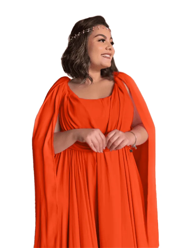 Vestido de Madrinha de Casamento Grace Laranja