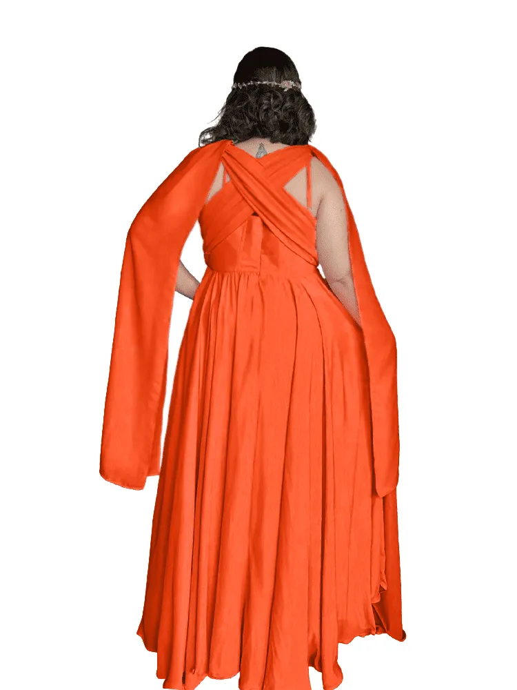 Vestido de Madrinha de Casamento Grace Laranja