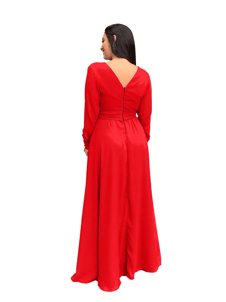 Vestido Madrinha de Casamento Amanda Vermelho Cardeal