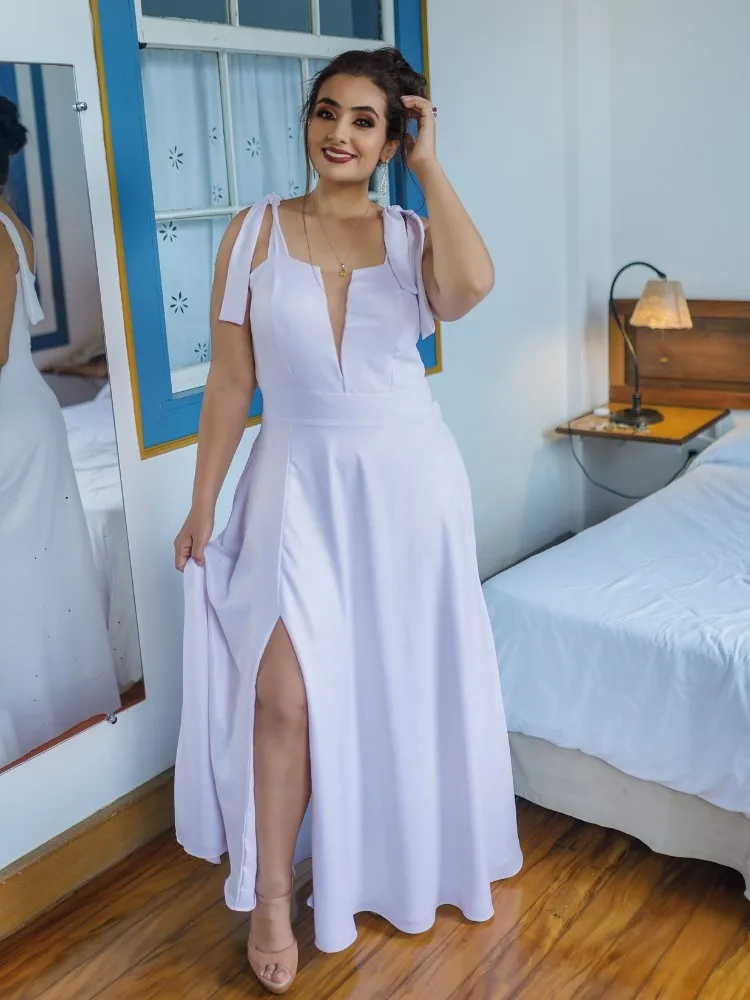 Vestido De Noiva Ana Julia Branco Brilhante