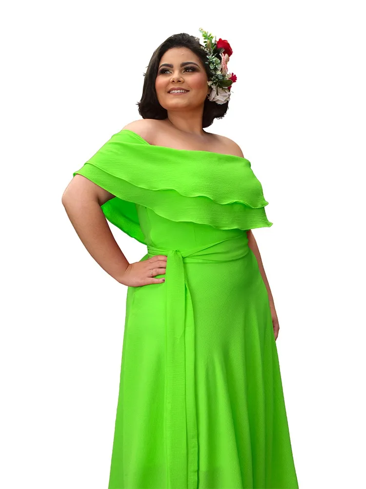 Vestido Madrinha de Casamento Honeymoon Verde Limão
