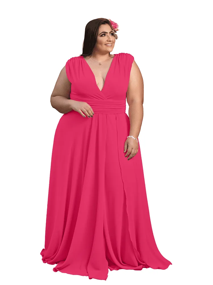 Vestido Madrinha Casamento Alice Fan Cerise Pink