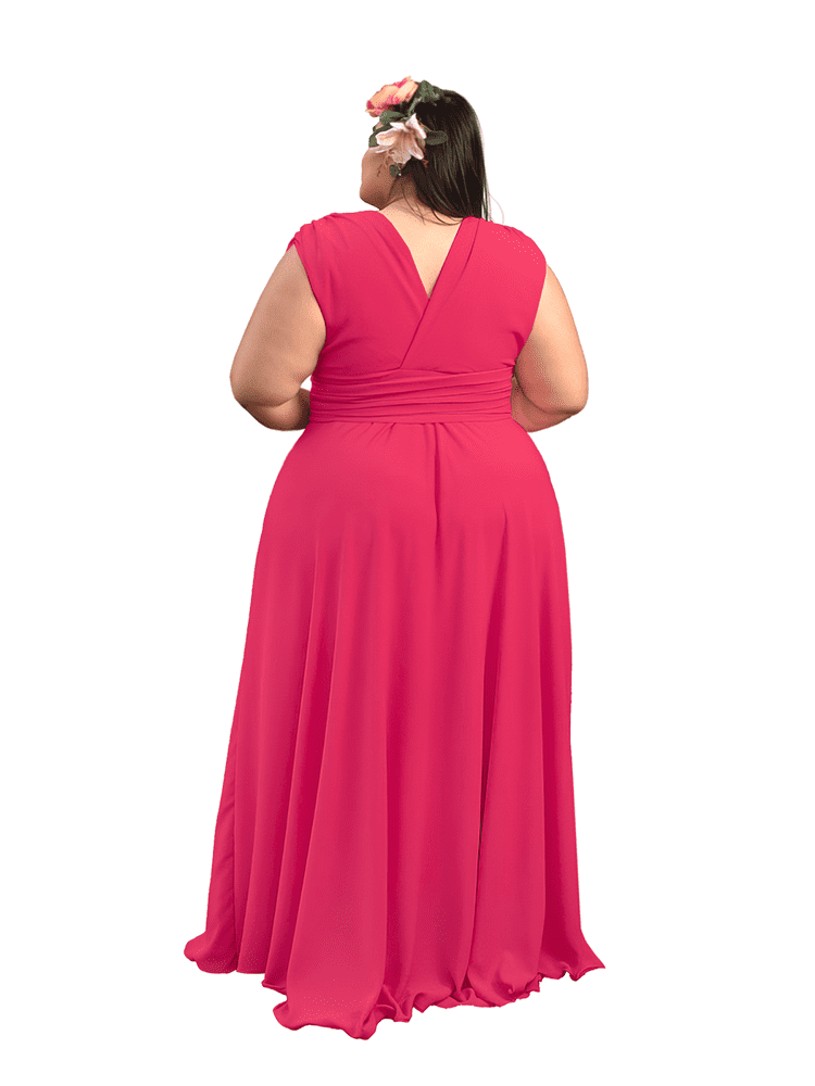 Vestido Madrinha Casamento Alice Fan Cerise Pink
