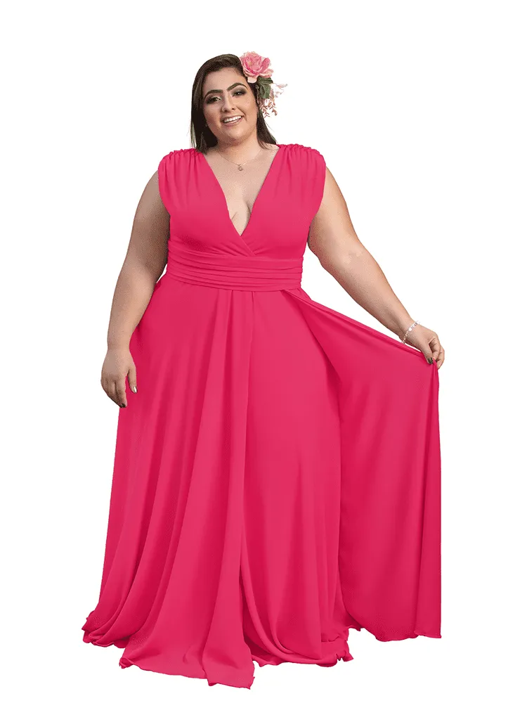 Vestido Madrinha Casamento Alice Fan Cerise Pink