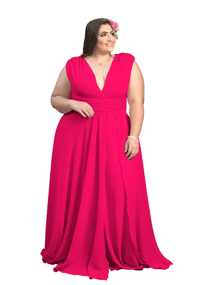 Vestido Madrinha Casamento Alice Fan Rosa Pink