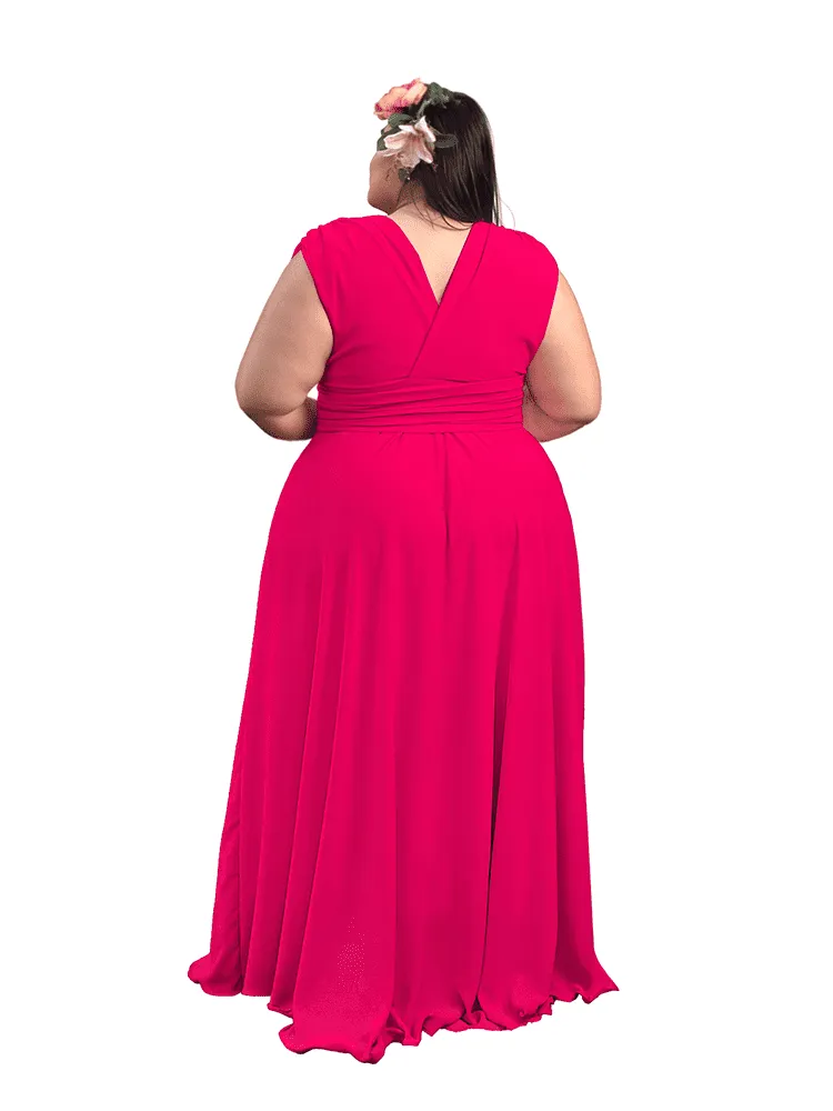 Vestido Madrinha Casamento Alice Fan Rosa Pink