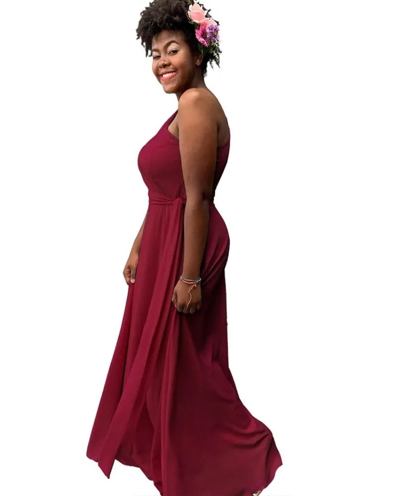 Vestido Madrinha Casamento Marsala Plus size Sober