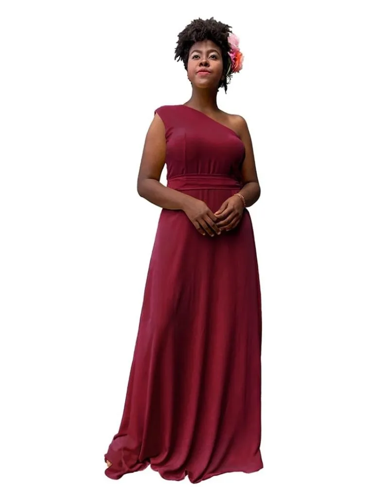 Vestido Madrinha Casamento Marsala Plus size Sober
