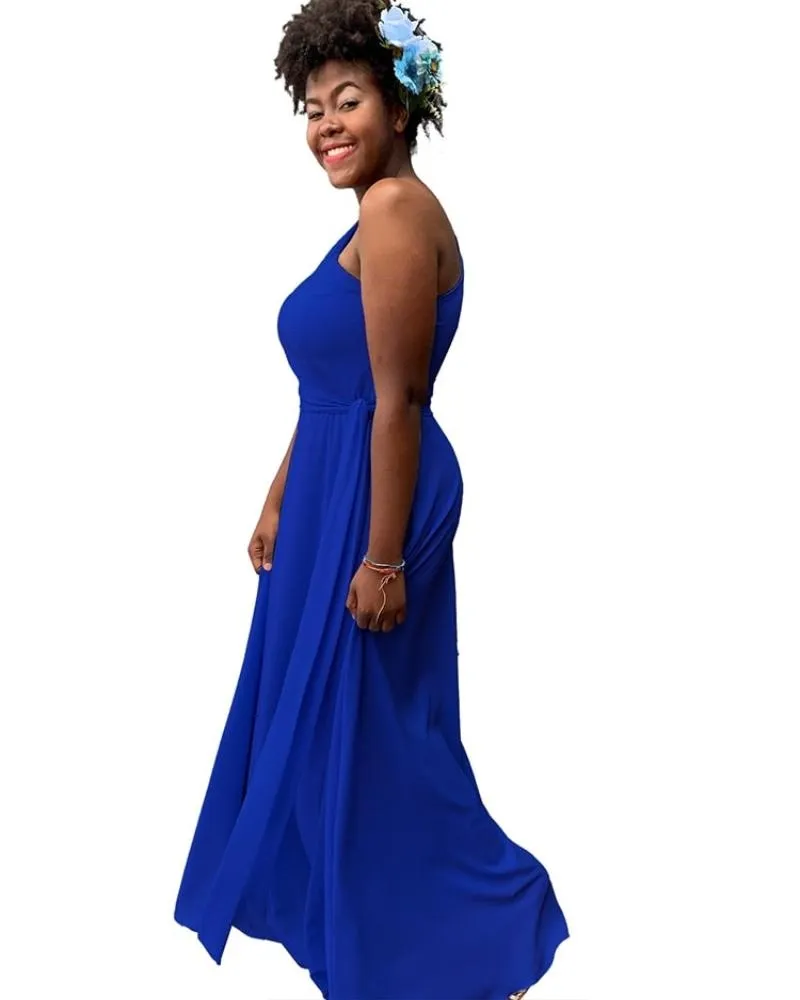 Vestido Madrinha Casamento Sober Azul Royal