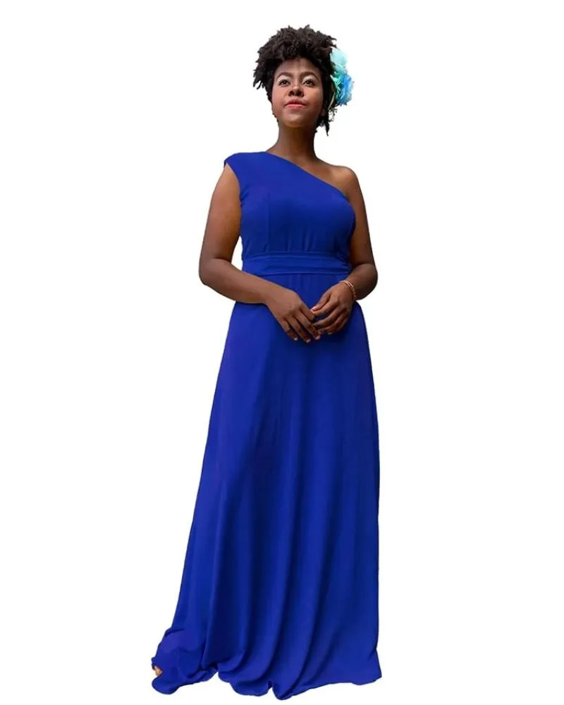 Vestido Madrinha Casamento Sober Azul Royal