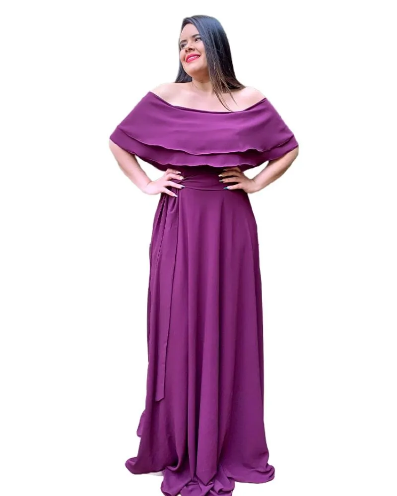 Vestido Madrinha de Casamento Honeymoon Roxo Profundo