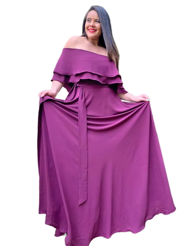 Vestido Madrinha de Casamento Honeymoon Roxo Profundo