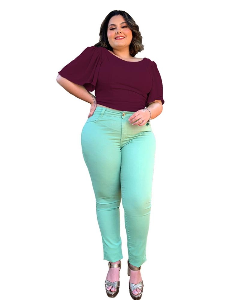 Cropped Dalila Roxo Profundo