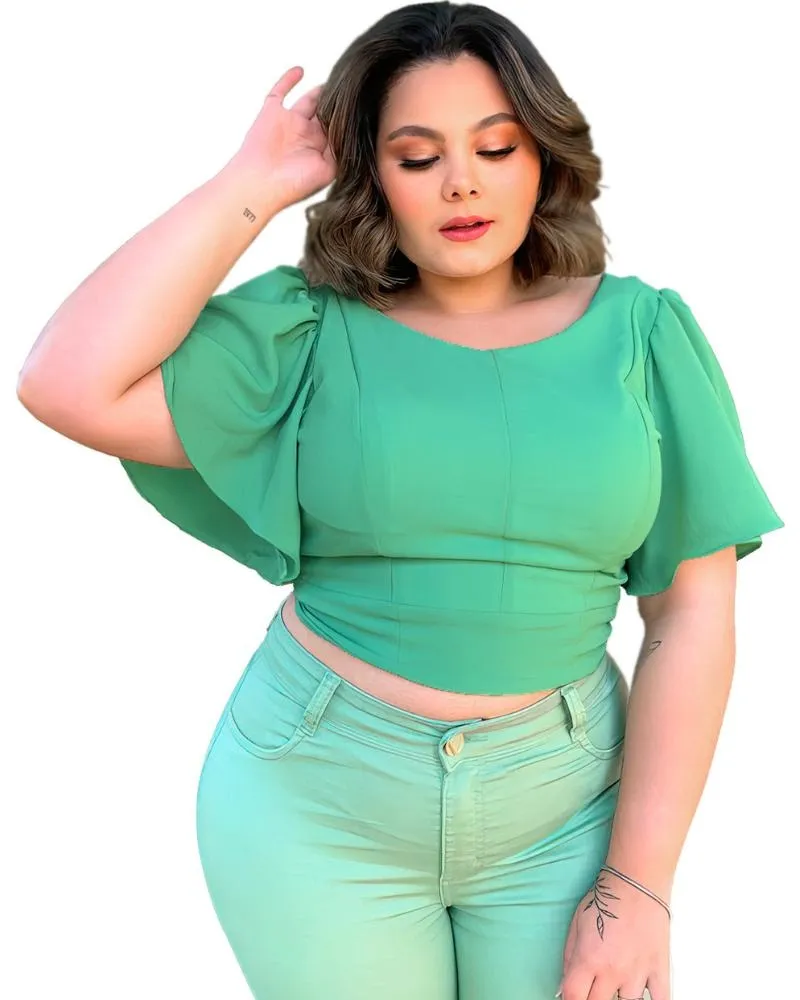 Cropped Dalila Verde Água