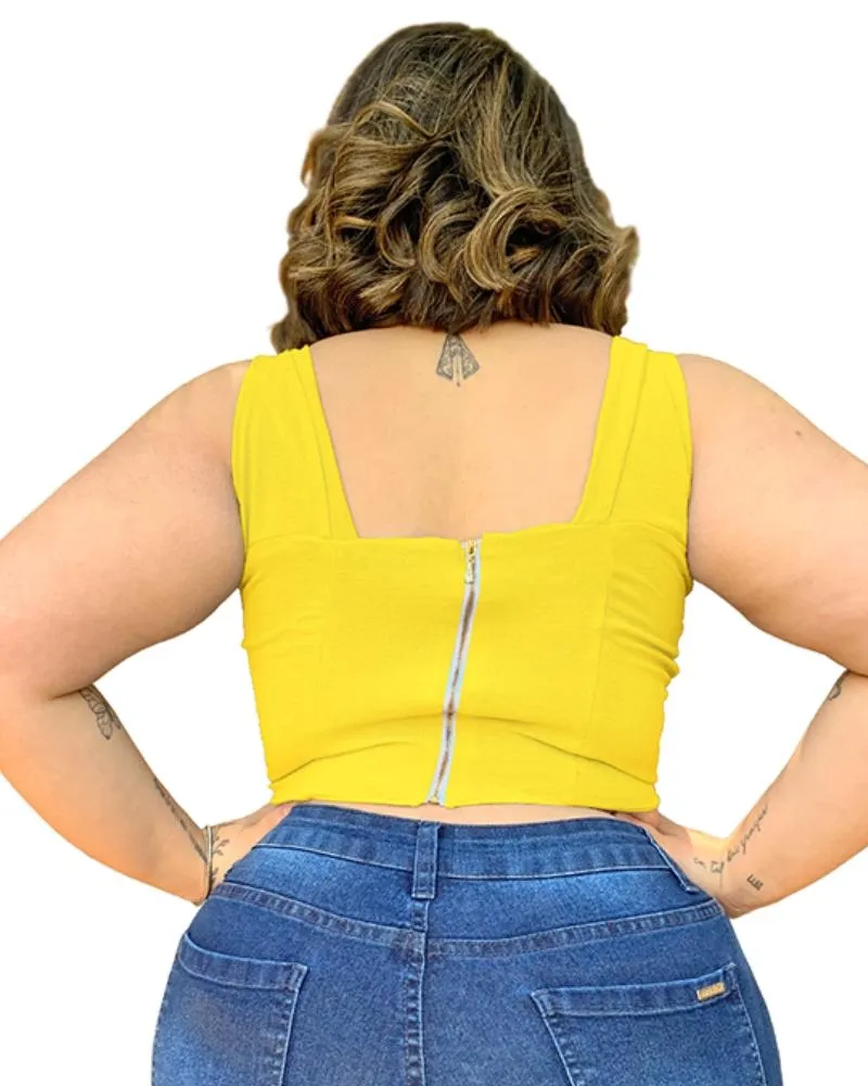 Cropped West Amarelo